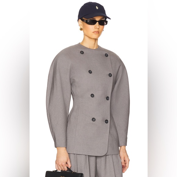 Helsa The Curvilinear Blazer in Charcoal $398 NEW without tag - Picture 4 of 6